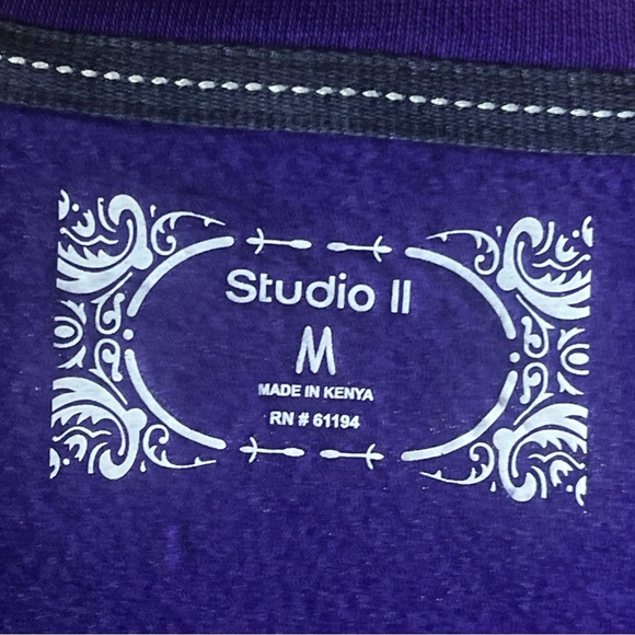 Studio 2 Women’s Long Sleeve Zip Up Shirt Size M Brand New Purple With Pockets - Picture 2 of 7